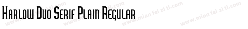 Harlow Duo Serif Plain Regular字体转换